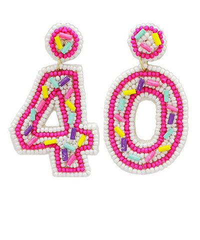 Happy 40th Birthday Earrings