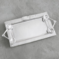 Equestrian Large Tray with Handles 19.5 X 9.5"