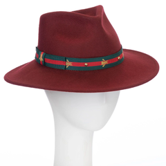 Carey Fedora Hat in Cinnibar
