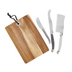 Cardboard Book Box; Acacia Wood Cheese Board with Knives