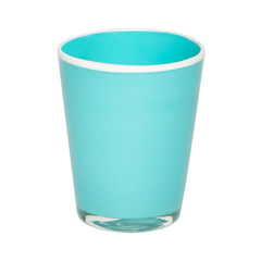 Large Turquoise & White 15oz Glass - Set of 4