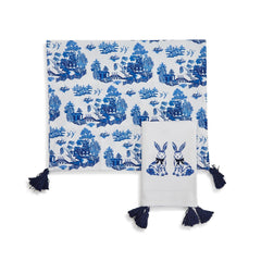 Blue Bunny Willow Tea Towel S/2