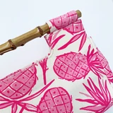 Pink Pineapple Bamboo Clutch