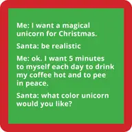 Coaster: Magical Unicorn for Christmas