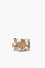 Camo Heart Silver Coin Purse