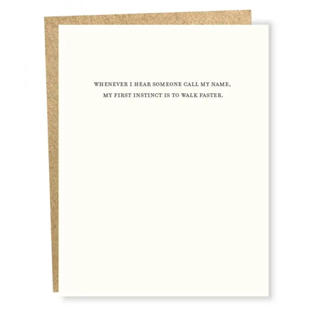 Walk Faster Greeting Card