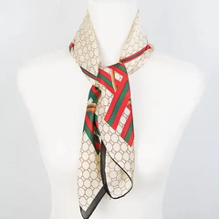 English Stirrup Scarf 28" x 28" and Red and Green Stripe