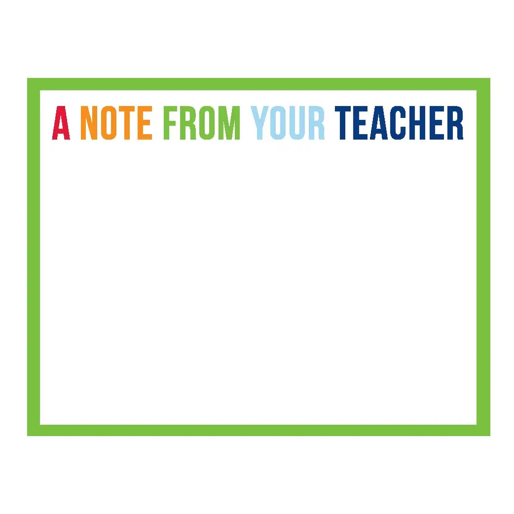 A Note From Your Teacher Flat Notes