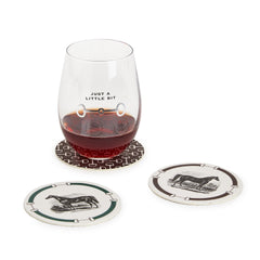 EQUUS SET OF 24 HEAVYWEIGHT PAPER COASTERS IN GIFT BOX