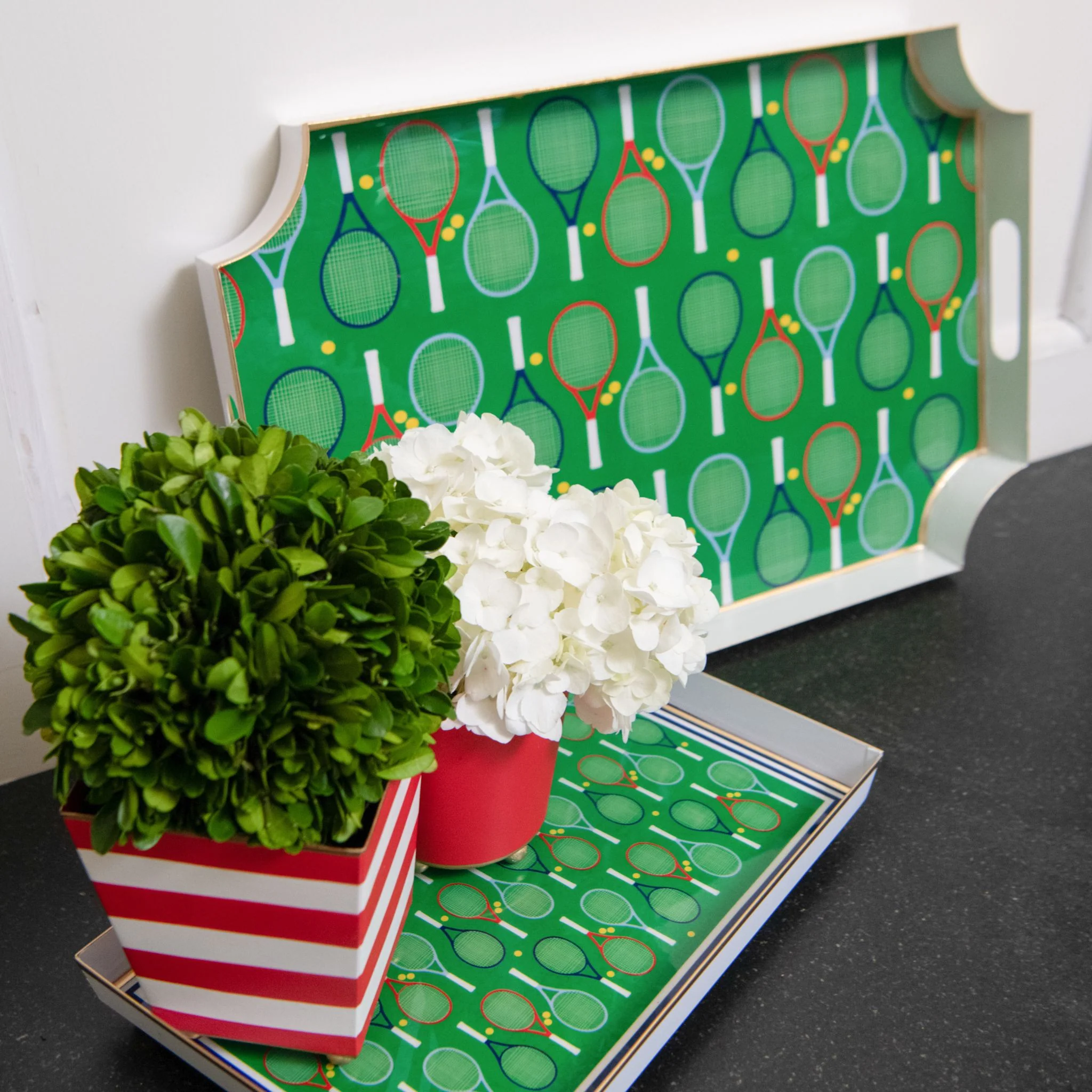 Tennis Enameled Jaye Tray
