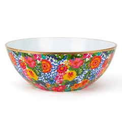 Small Blooming Garden Enameled Bowl