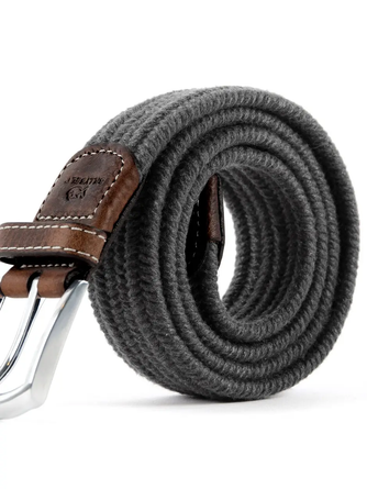 Elastic woven belt Steel Grey