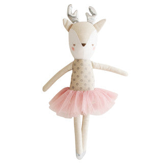 Ballerina Reindeer Doll Silver and Blush