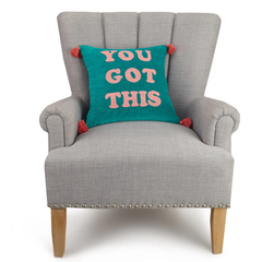 You Got This Tassels Embroidery Pillow