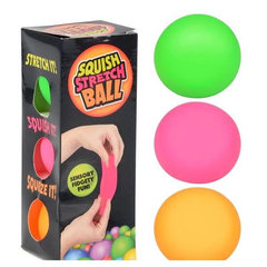 Squish And Stretch Mini Gummi Ball 1.75" 3PCS/Color Box