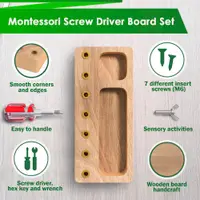 Wooden Screw Driver Board: Montessori Toy for Kids