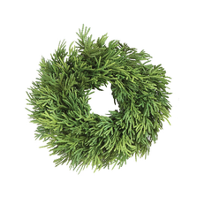 8" Faux Cedar Wreath
