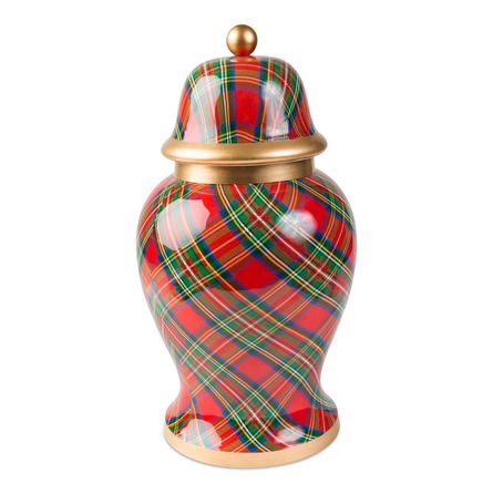 Royal Tartan Ginger Jar Large