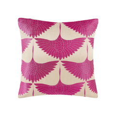Cranes Pink Pillow by Trina Turk