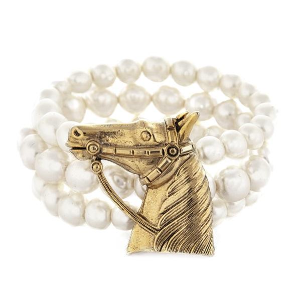 Pearl Horse Bracelet