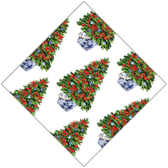 Christmas Tree Chinoiserie Paper Cocktail Napkins (set of 20)