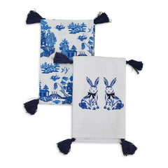 Blue Bunny Willow Tea Towel S/2
