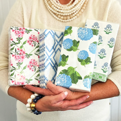 Floral Block Print Paper Guest Towels | Luxe Pack of 40