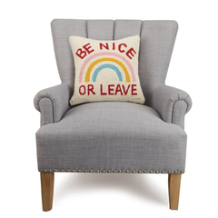 Be Nice Or Leave Hook Pillow