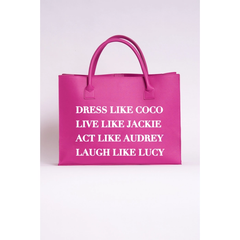 Pink Dress Like Coco Modern Vegan Tote