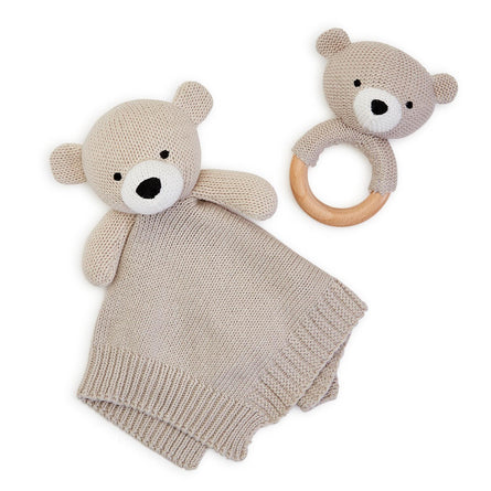Baby Bear Snuggle and Rattle Set