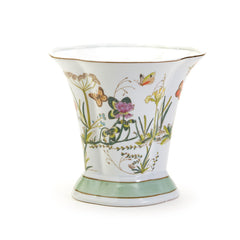 Butterfly Garden Flared Vase/ Cachepot