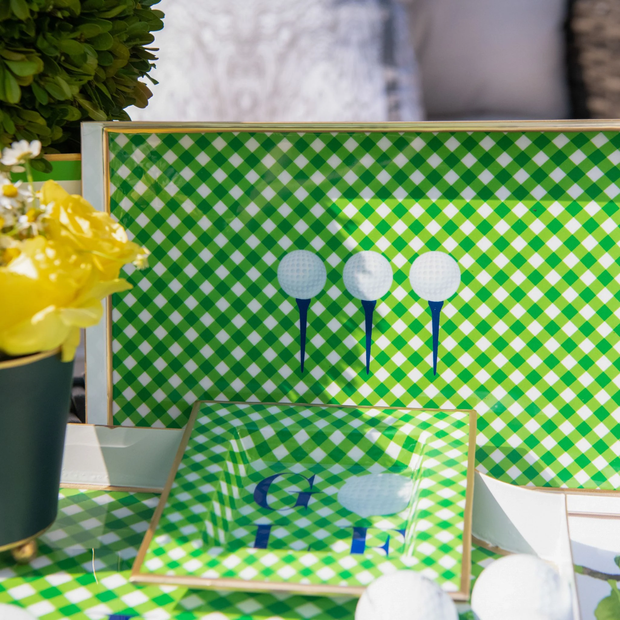Tee Time Enameled Oliver Tray