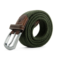 Khaki Green Woven Elastic Belt