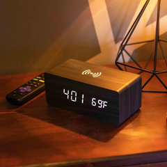 Mad Man Alarm Clock with Wireless Charging Station