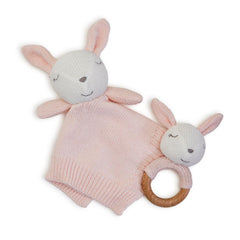 Bunny Snuggle and Rattle Set
