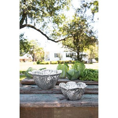Garden Cabbage Large Silver Bowl
