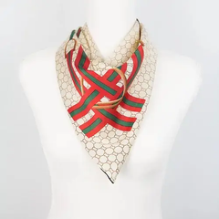 English Stirrup Scarf 28" x 28" and Red and Green Stripe