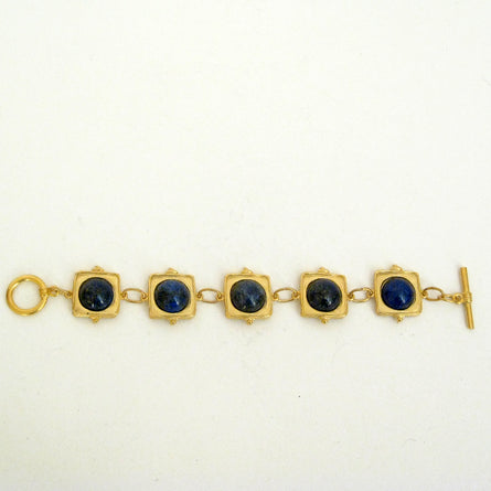 Becca Lapis on Gold Toggle Bracelet