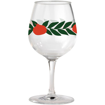 Pomegranates 16oz Melamine Wine Glass