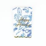 Blue Happy Holidays Guest Towels